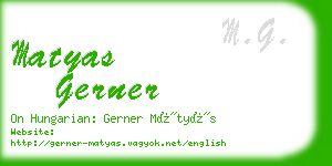 matyas gerner business card